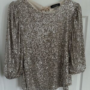Gold sequined top
